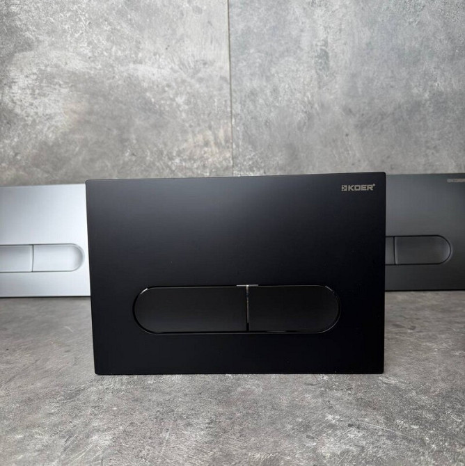 Панель змиву Koer KT-0608-05 240x160x10mm пластик., кнопка закруглена (колір чорний матовий) (KR6125)   ( 22007 ) Харків - фото 10