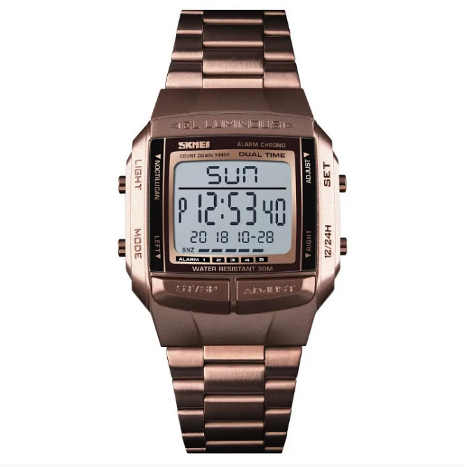 Спортивний годинник Skmei Illuminator Темне кофе Вінниця - фото 1