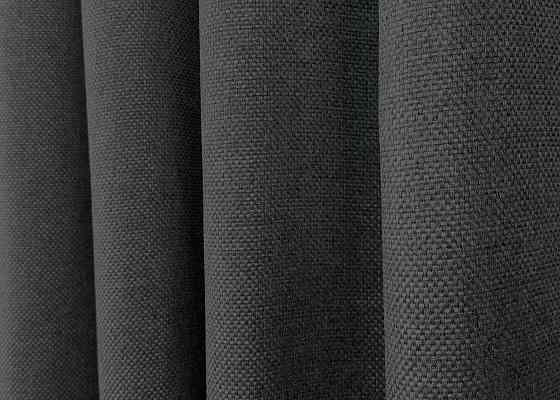 Комплект коротких штор VR-Textil Лен-блекаут № 1221ш Темно-серый 130х170см 2 шт (35-0401) Киев