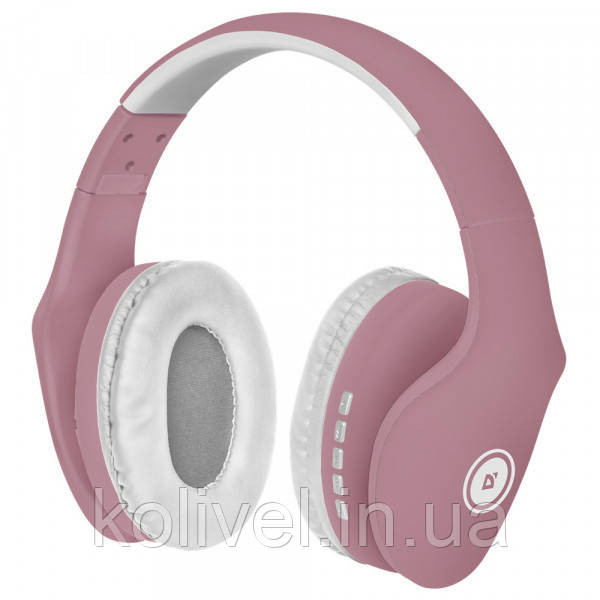 Навушники з мікрофоном Defender FreeMotion B525 Bluetooth, біло-рожевий (63528) Киев - изображение 4