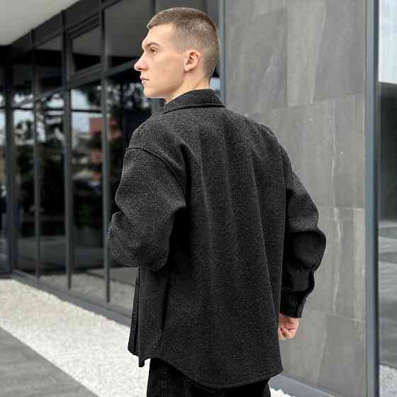 Чоловіча сорочка-пальто чорна Pobedov Mars Київ