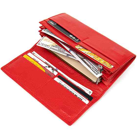 Класичний жіночий гаманець ST Leather 19376 Червоний Київ