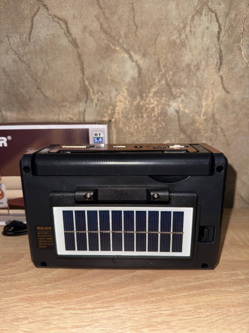 Радиоприемник Bluetooth Solar Meier MD-919-S с солнечной панелью, фонарем, MP3, USB, TF, аккумулятором 18650 Одесса - изображение 8