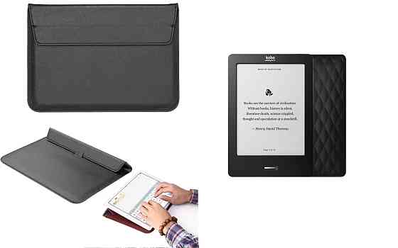 Чохол-конверт VitoCase для Kobo N905 eReader Touch Edition, з функцією підставки для книги Чорний Київ