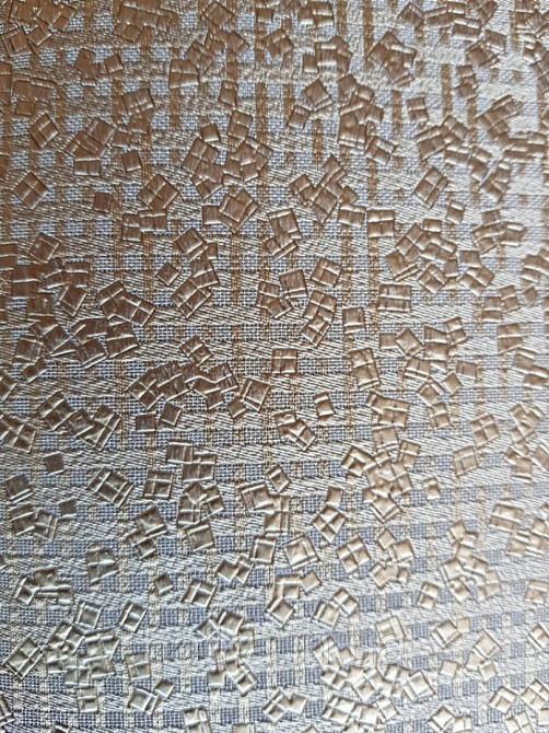 Шпалери Marburg Tango 58849 лофт геометрія маленькі квадрати золотисті на коричневому 10.05 х 0.70 м. Київ - фото 3