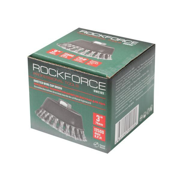 Кордщетка чашеобразная стальная витая для УШМ 75мм RockForce RF-BWC103 Одесса - изображение 2