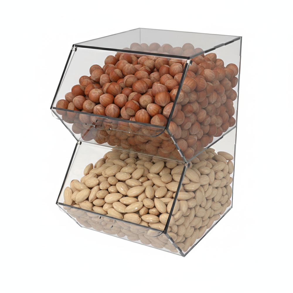 Диспенсер EKOSTAR вертикальный для мармеладов, снеков, орехов 2 ячейки Киев - изображение 1