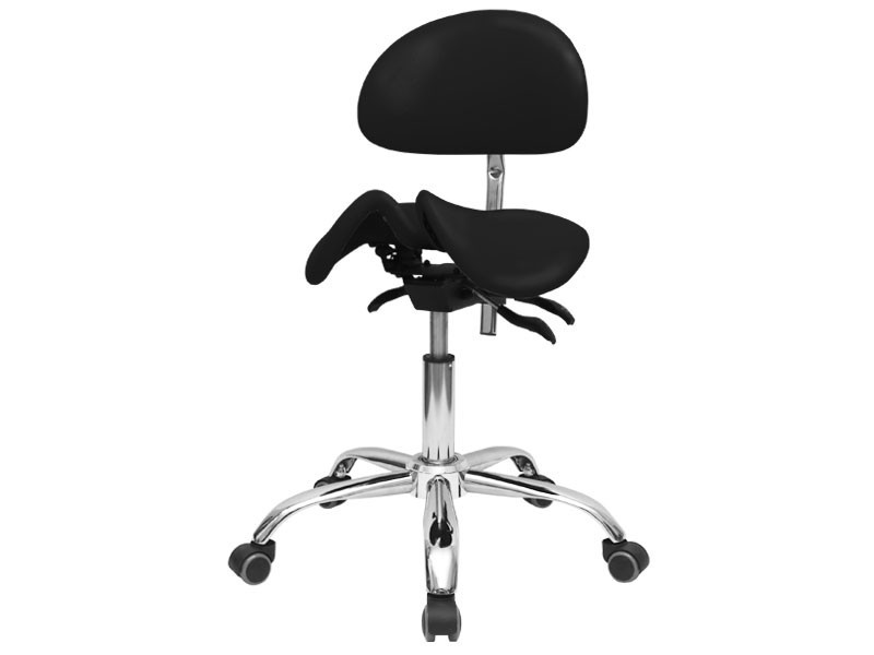 Стілець-сідло для майстра 4008-1, роздільне сидіння, 4 регулювання, чорний Київ - фото 1