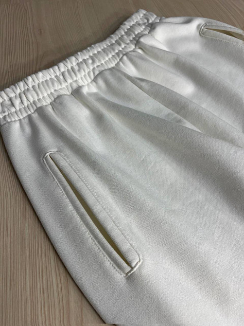 Брюки женские LSK 5279 спортивные джогеры на резинке с карманами оверсайз белые, белый, L Одесса - изображение 2