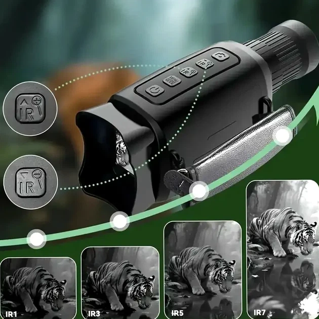 Монокуляр нічного бачення Ermenrich NS100 2.0 версія (до 300 м) Чорний Вінниця - фото 5