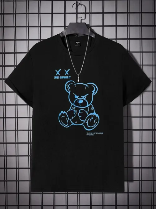 Футболка чоловіча с принтом  48 Чорний 2664093684 Дніпро - фото 1