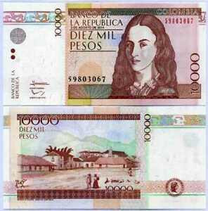 Товар закінчився Colombia Колумбія - 10000 Pesos 03.08. 2014 P. 453 UNC Полтава - фото 1