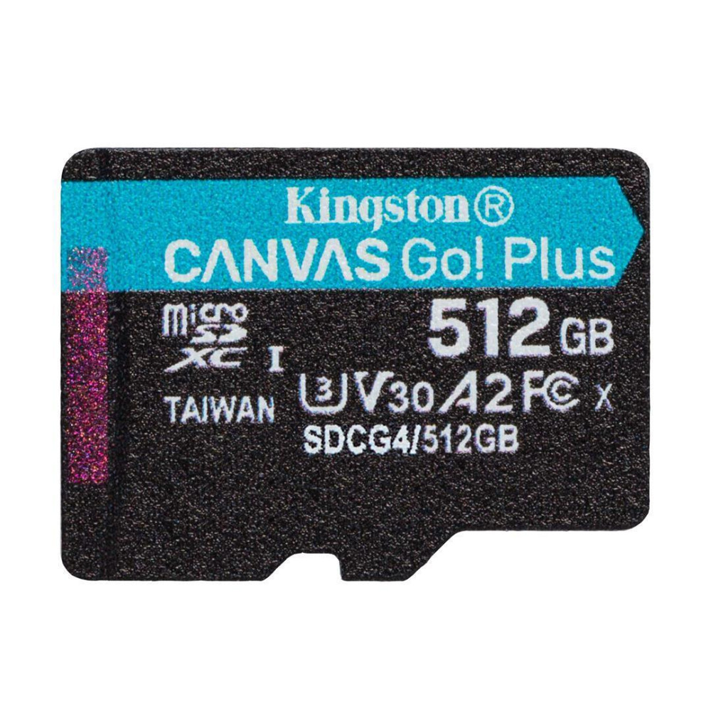 Картка пам'яті MicroSDXC 512 GB UHS-I/U3 Class 10 Kingston Canvas Go! Plus R200/W160MB/s (SDCG4/512GBSP) карта: 15 х 11 х 1 мм Харків - фото 1