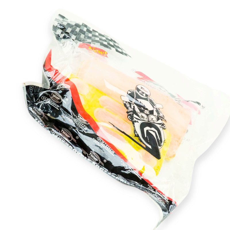 Гумка водія мопед Дельта силікон жовті (з хром вставкою) підніжок Мукачево - фото 1