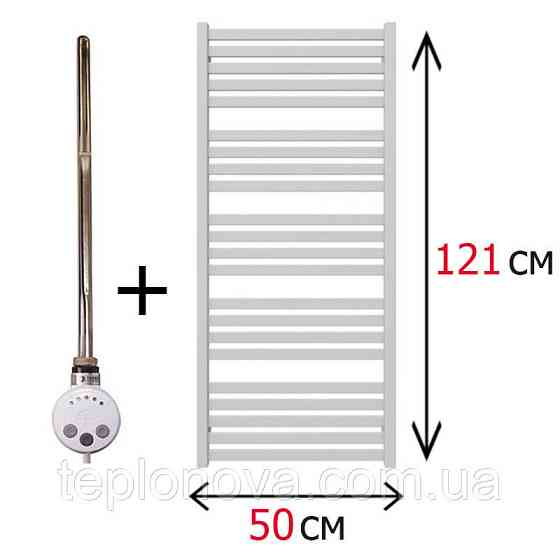 Електрична Рушникосушка Плоска Біла 1210х500 Terma Marta Чернівці