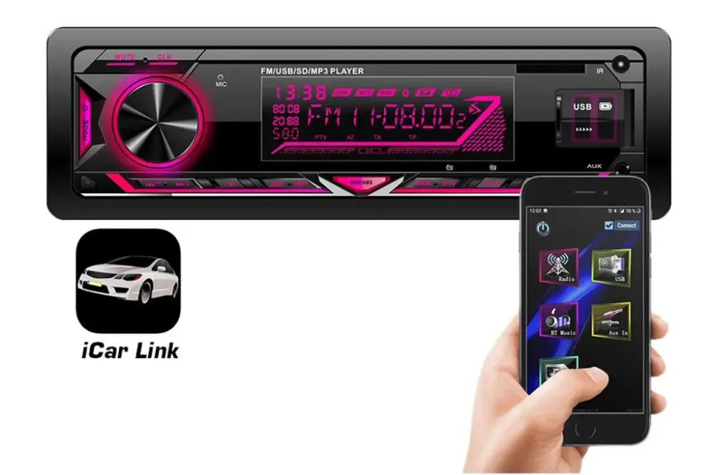 Автомагнітола «Cyclone» MP-1067 RGB BA BT/USB/MicroSD/ISO/дод. розєм/знімна пан./ПДУ/iCar Link Вінниця - фото 2