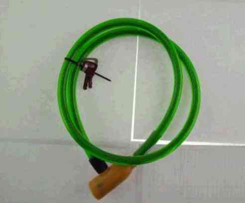 Замок на колесо (трос) (з ключем) (зелений) 10mm Мукачево