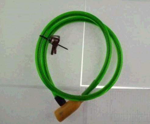 Замок на колесо (трос) (з ключем) (зелений) 10mm Мукачево - фото 1