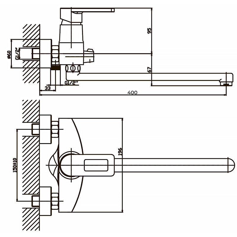 Смеситель для ванны Haiba Gudini 006 HB0148 Харьков - изображение 2