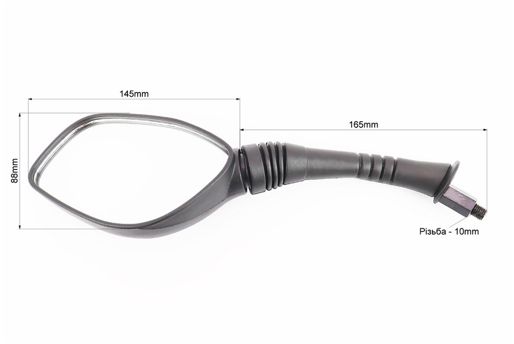 Дзеркала к-кт DIO- чорні "Lux краплі", м10 "довга ніжка в чохлі гумовому" (ССС - знак якості) Киев - изображение 2
