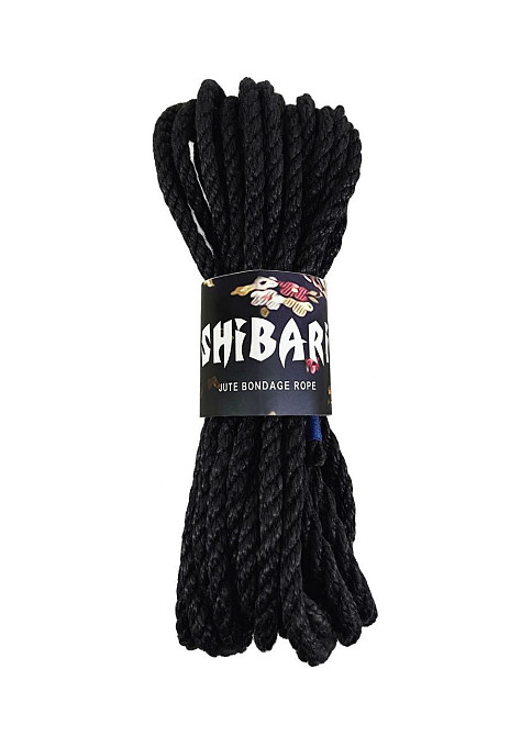 Джутовая веревка для Шибари Feral Feelings Shibari Rope, 8 м черная Sex Aura Киев - изображение 1