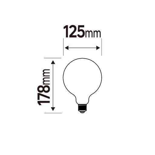 Светодиодная лампа Эдисона E27 10W дымированная Lusta со спиральной нитью накаливания Дніпро