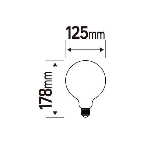 Светодиодная лампа Эдисона E27 10W дымированная Lusta со спиральной нитью накаливания Днепр - изображение 3