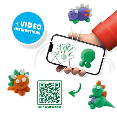 Набор для творчества Ses Creative FunDo Незасыхающая масса для лепки Динозавры (00812S) Винница