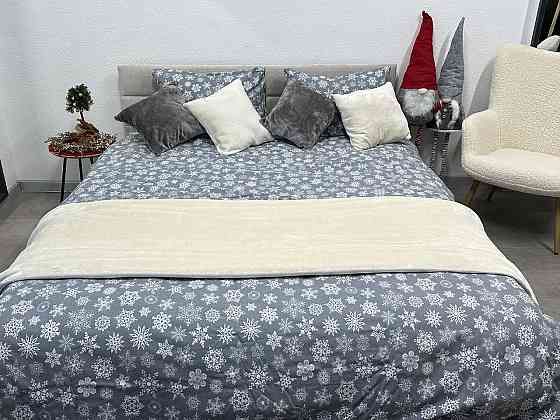 Ecotton Комплект постільної білизни Ecotton двоспальний 180х215 см сірий зимовий Сніжинка Київ
