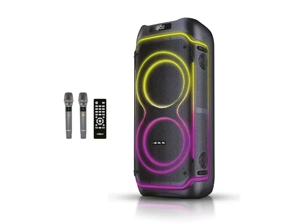 Акустична переносна колонка ZXX-5540 100Вт 2x10" TWS/FM/USB/TF/BT/REC/LED/2MIC/ДК Одеса - фото 3