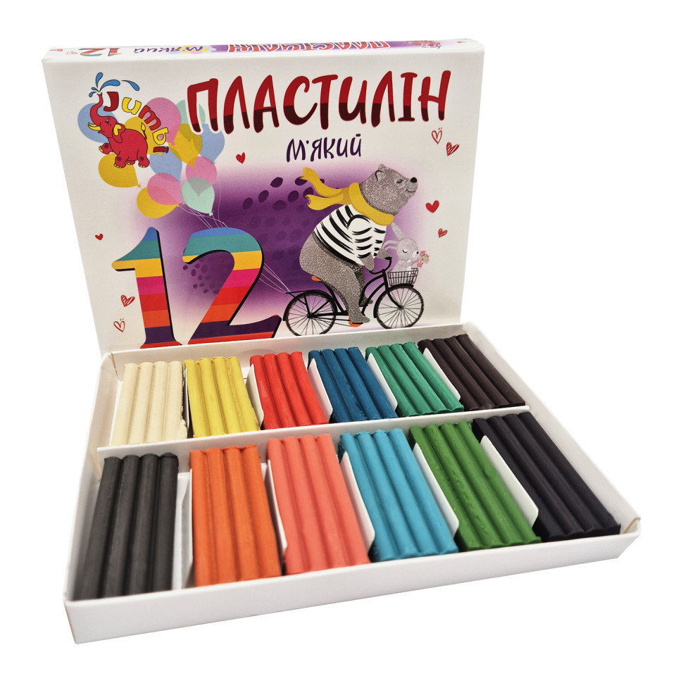 Дитячий м'який пластилін КТ 230604, 12 кольорів Вінниця - фото 2