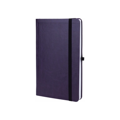 Книга записна Optima А5 NEBRASKA, м’яка обкладинка, гумка, білий блок лінія, темно-фіолетовий (O20124-08) Вінниця - фото 1