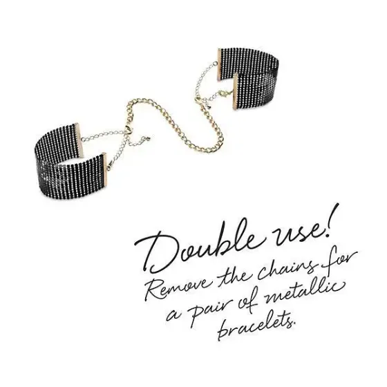 Наручники Bijoux Indiscrets Desir Metallique Handcuffs - Black, металлические, стильные браслеты Львов