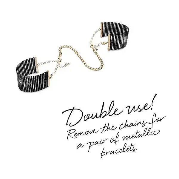 Наручники Bijoux Indiscrets Desir Metallique Handcuffs - Black, металлические, стильные браслеты Львов - изображение 5
