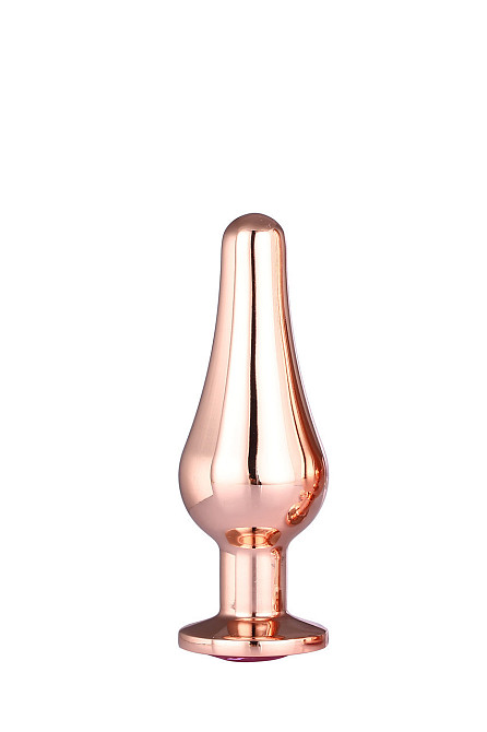 Анальна пробка конічної форми Dream Toys GLEAMING LOVE ROSE GOLD PLEASURE PLUG S Sex Aura Київ - фото 2