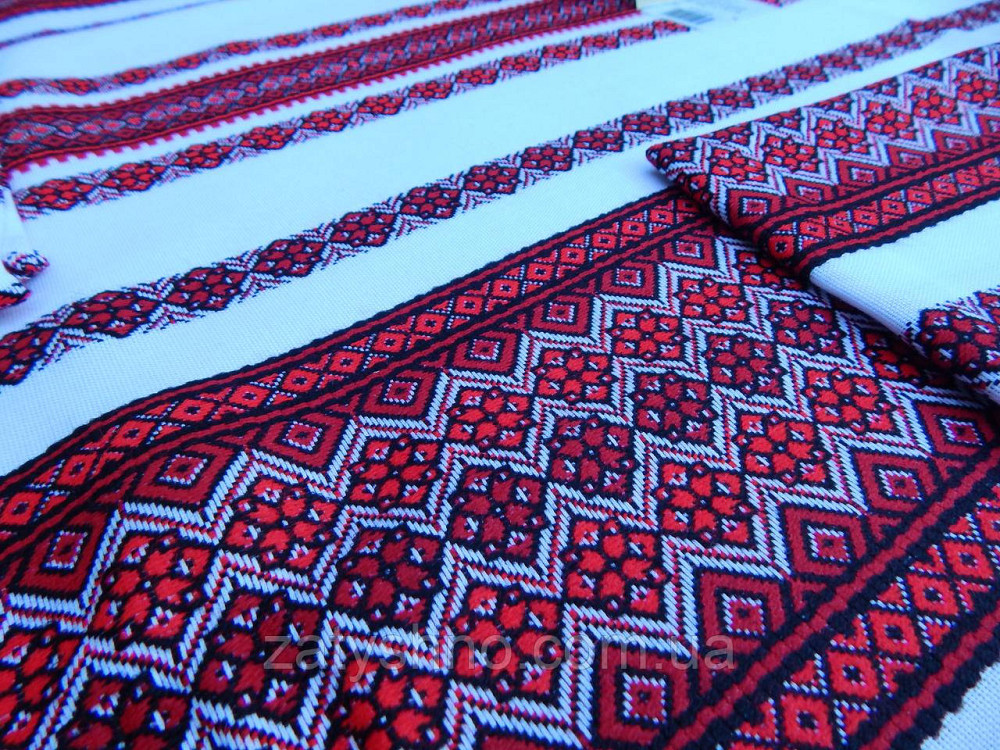 Яскраво червона вишита скатертина з серветками 230 *140 Київ - фото 7