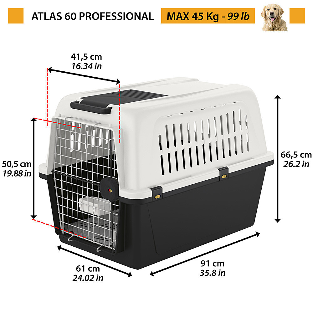 Контейнер-переноска для собак Ferplast Atlas 60 Professional (Ферпласт Атлас 60 Професіонал) Запоріжжя - фото 2