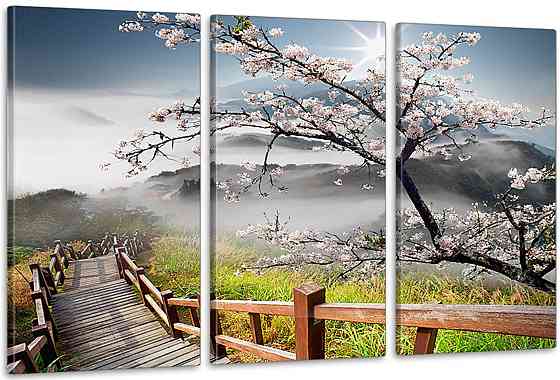 Модульная картина в гостиную / спальню   Природа    ART-214_3A 70х130 см Киев