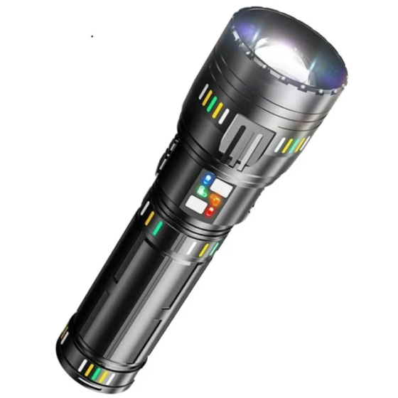 Ручний акумуляторний LED-ліхтар Bailong BL-CB-W518 1000 лм 200 м, металевий ліхтарик 18650 з USB-зарядкою Одеса