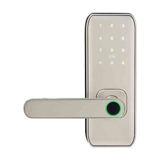 Замок біометричний автономний Trinix TRL-5406BTF Silver L/R з Bluetooth, зчитувачем відбитків пальців і карт Mifare (65-00089) Киев