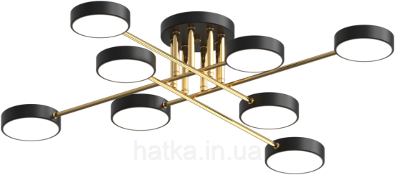 Люстра светодиодная акриловая Sirius B X13258/8 BK+FGD Киев