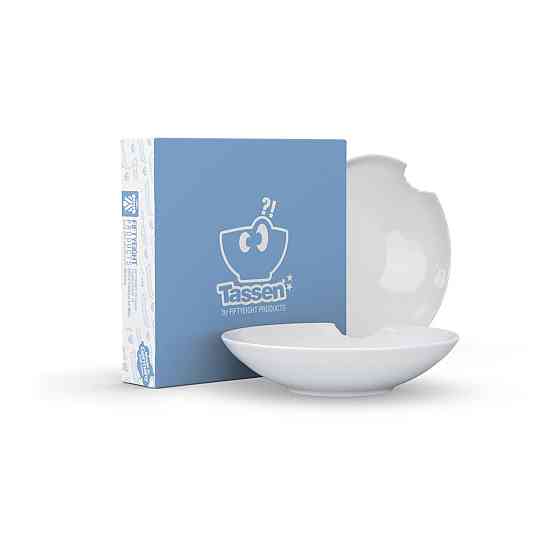 Набір з двох надкушених дрібних тарілок Tassen, 18 см, порцеляна Рівне