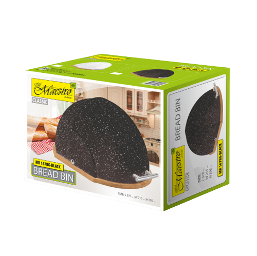Хлібниця граніт чорний MR-1678G-BLACK Maestro Житомир - фото 5