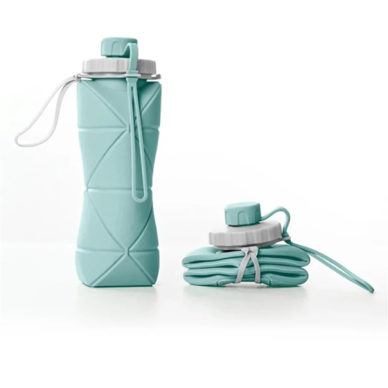 Складная силиконовая бутылка для воды 600 мл портативная многоразовая бутылка для спорта и путешествий Одесса