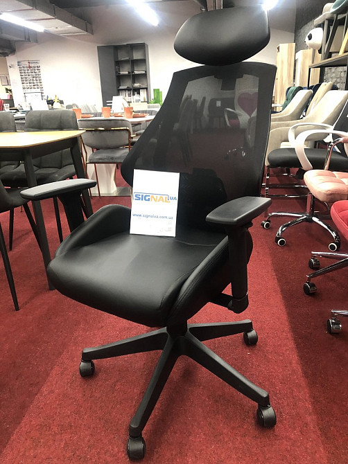 Крісло поворотне Q-406 чорне Дніпро - фото 15