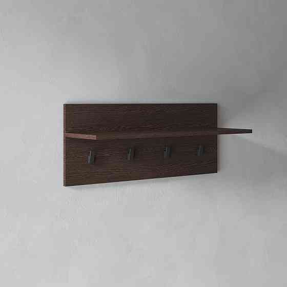 Вешалка настенная VAYS для одежды на 4 крючка с полкой M-46 Львов