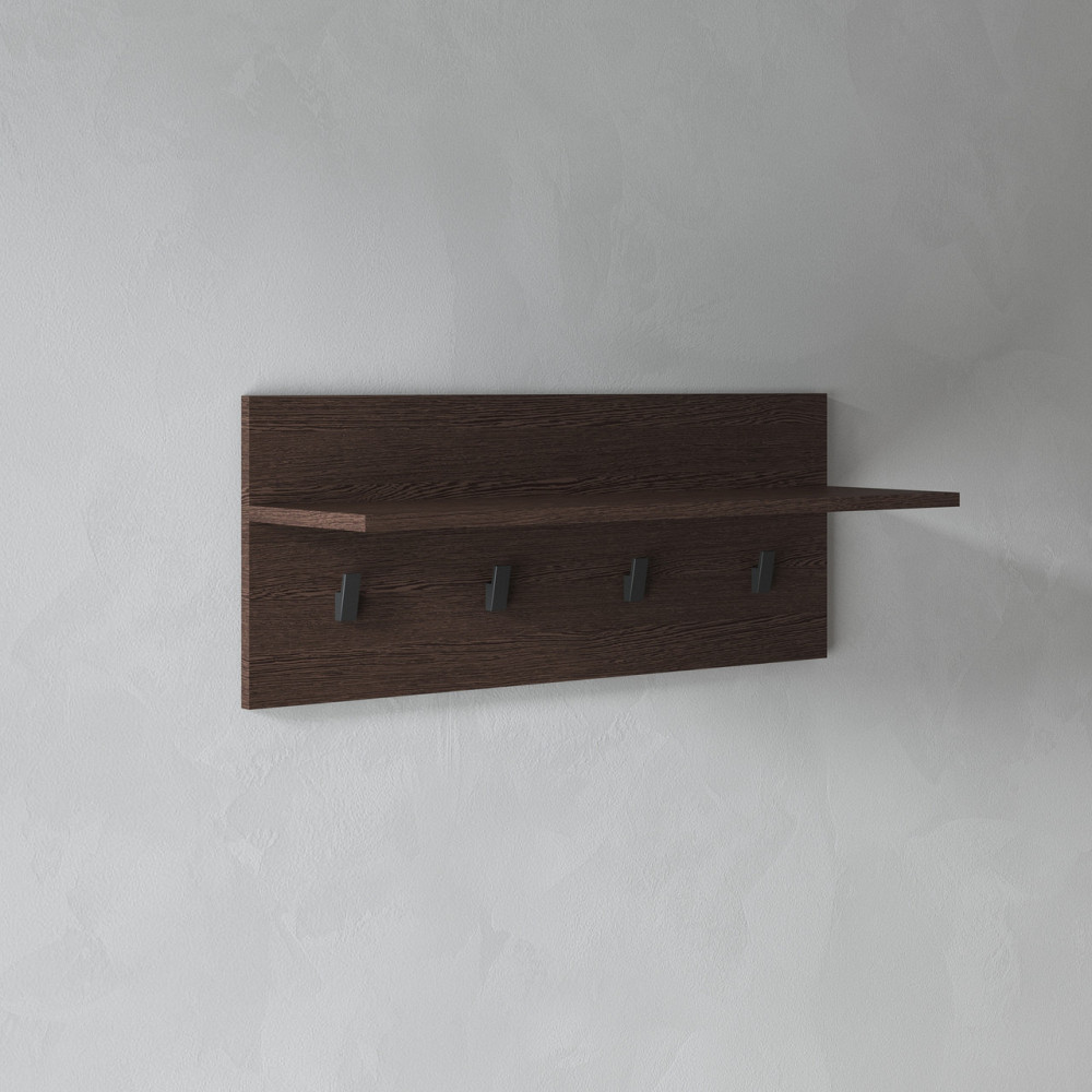 Вешалка настенная VAYS для одежды на 4 крючка с полкой M-46 Львов - изображение 4