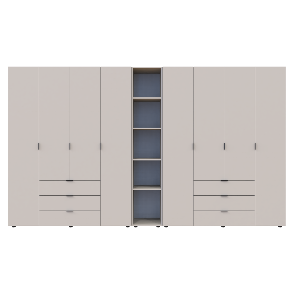 Комплект шкафов для одежды Doros Гелар (3 шт.) 348,2х49,5х203,4 см Кашемир (DRS-011255) Львов - изображение 2
