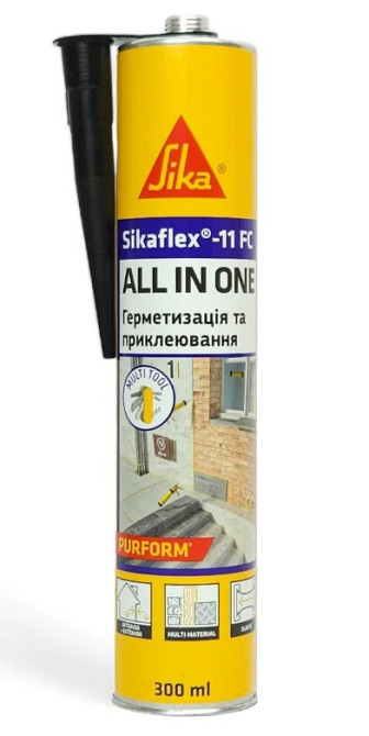 Клей-герметик поліуретановий Sika Sikaflex-11 FC 300 мл чорний Киев - изображение 1