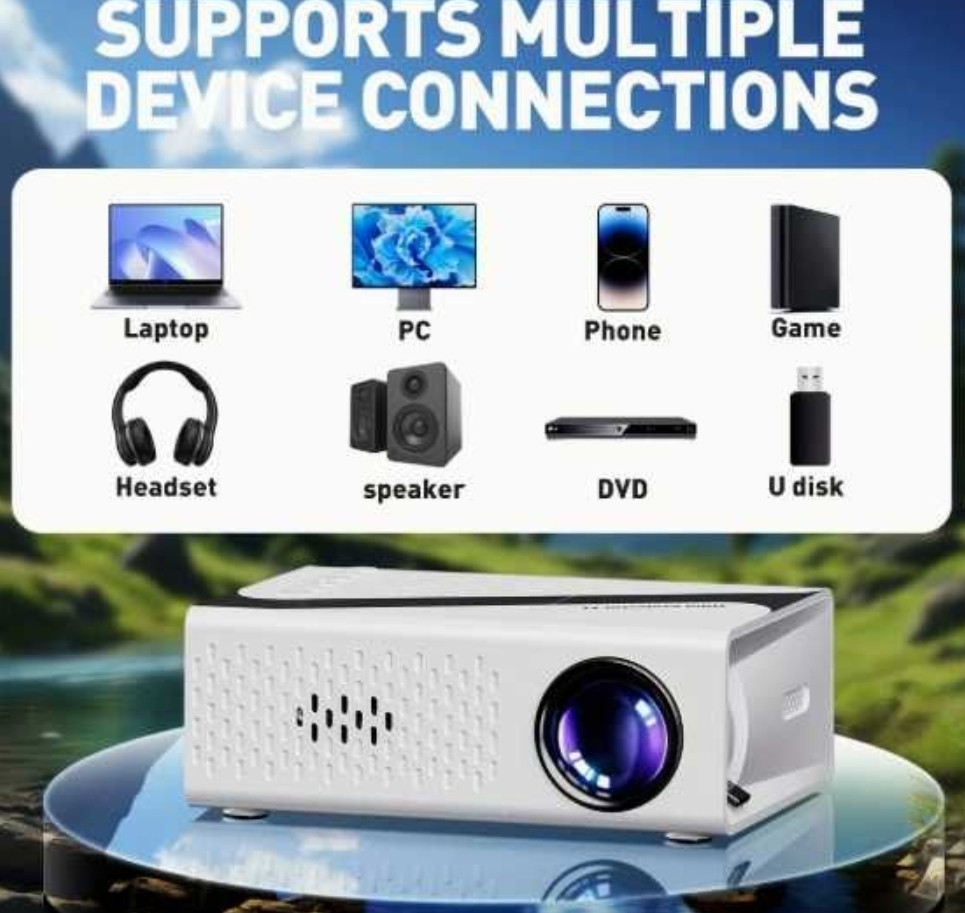 Портативний 4K HD міні-проектор з RGB підсвіткою — домашній кінотеатр Київ - фото 5